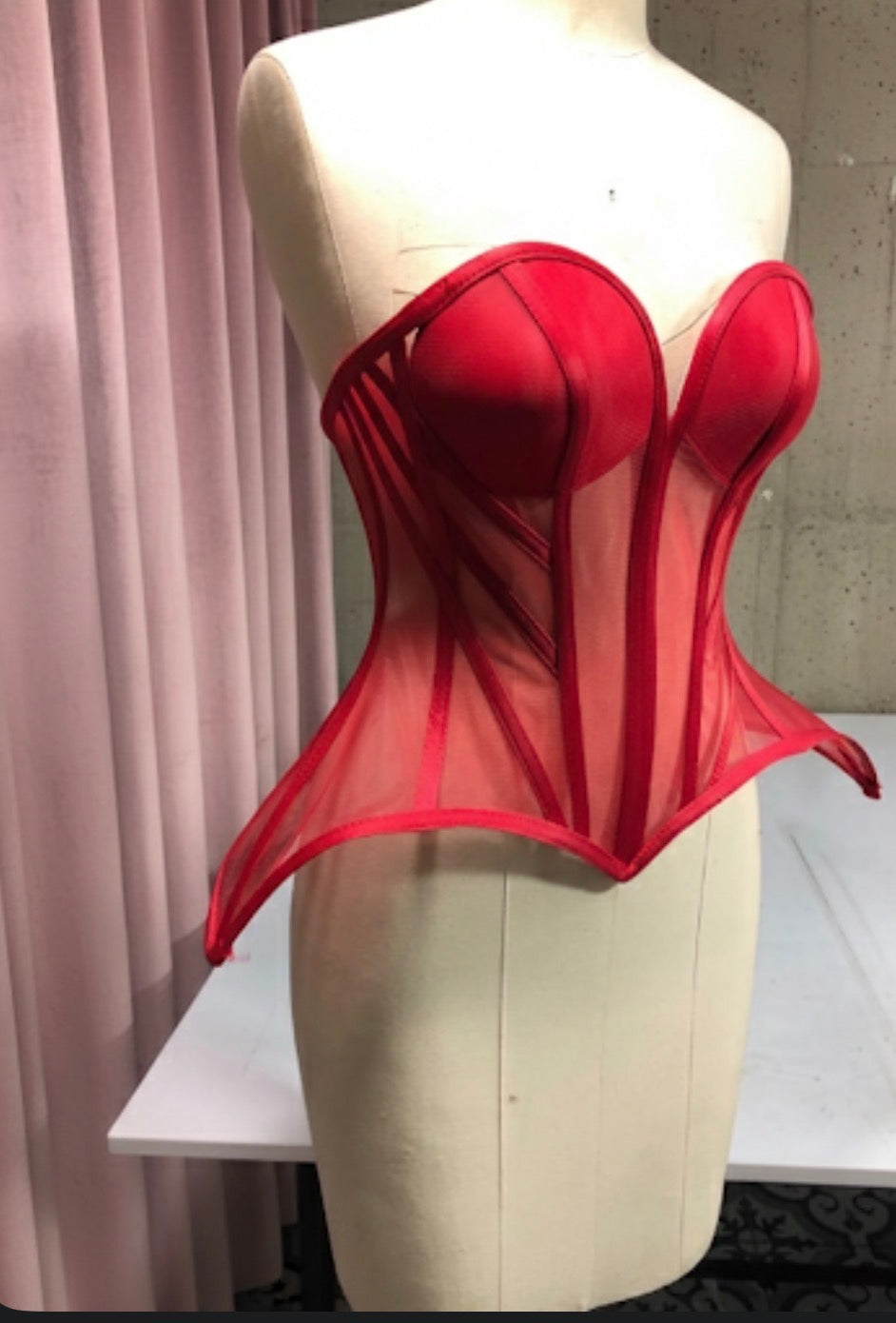 Red Sweetheart Hourglass Corset
