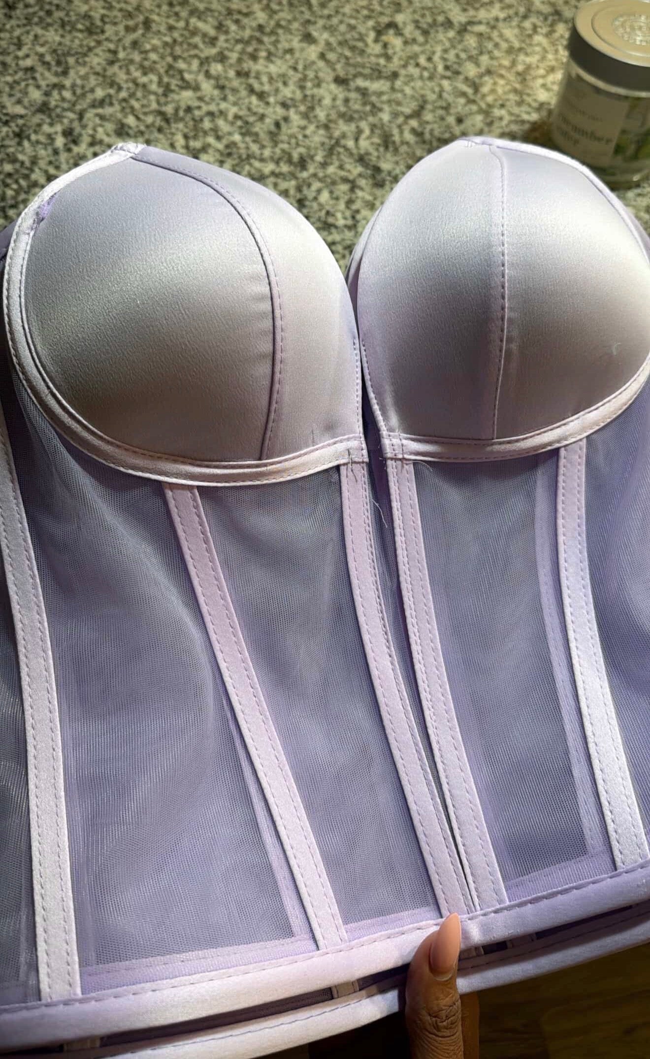 “Lavender" Deep V Corset