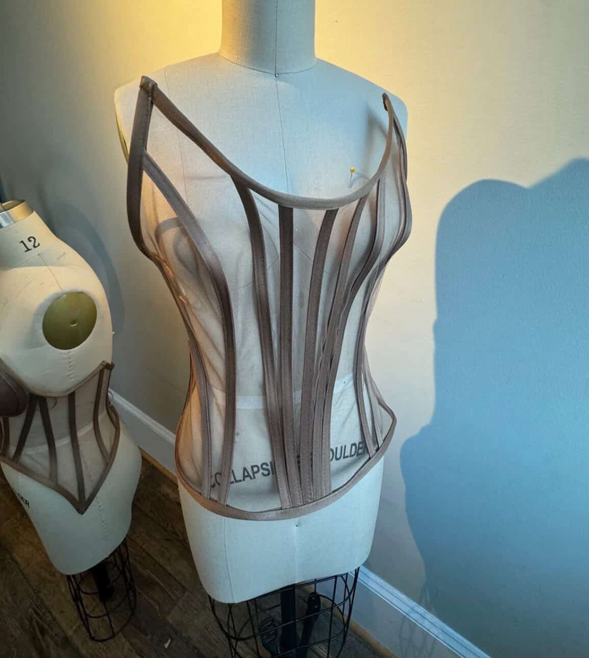 “Medium Brown" U Shaped Corset