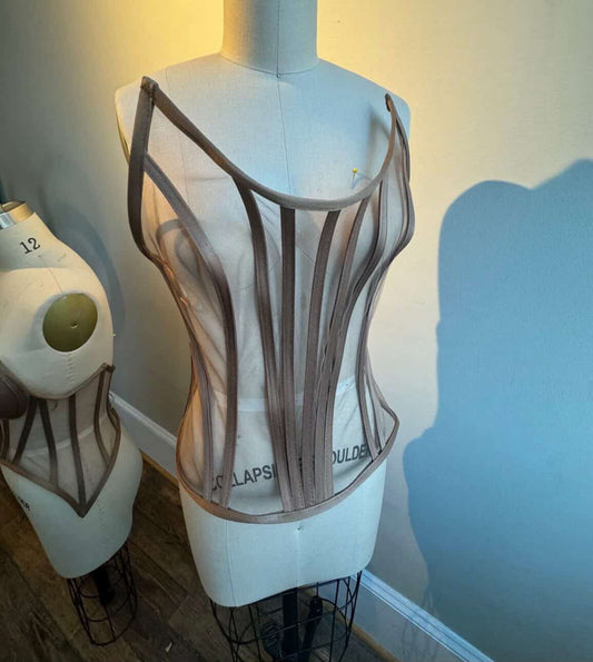 “Medium Brown" U Shaped Corset