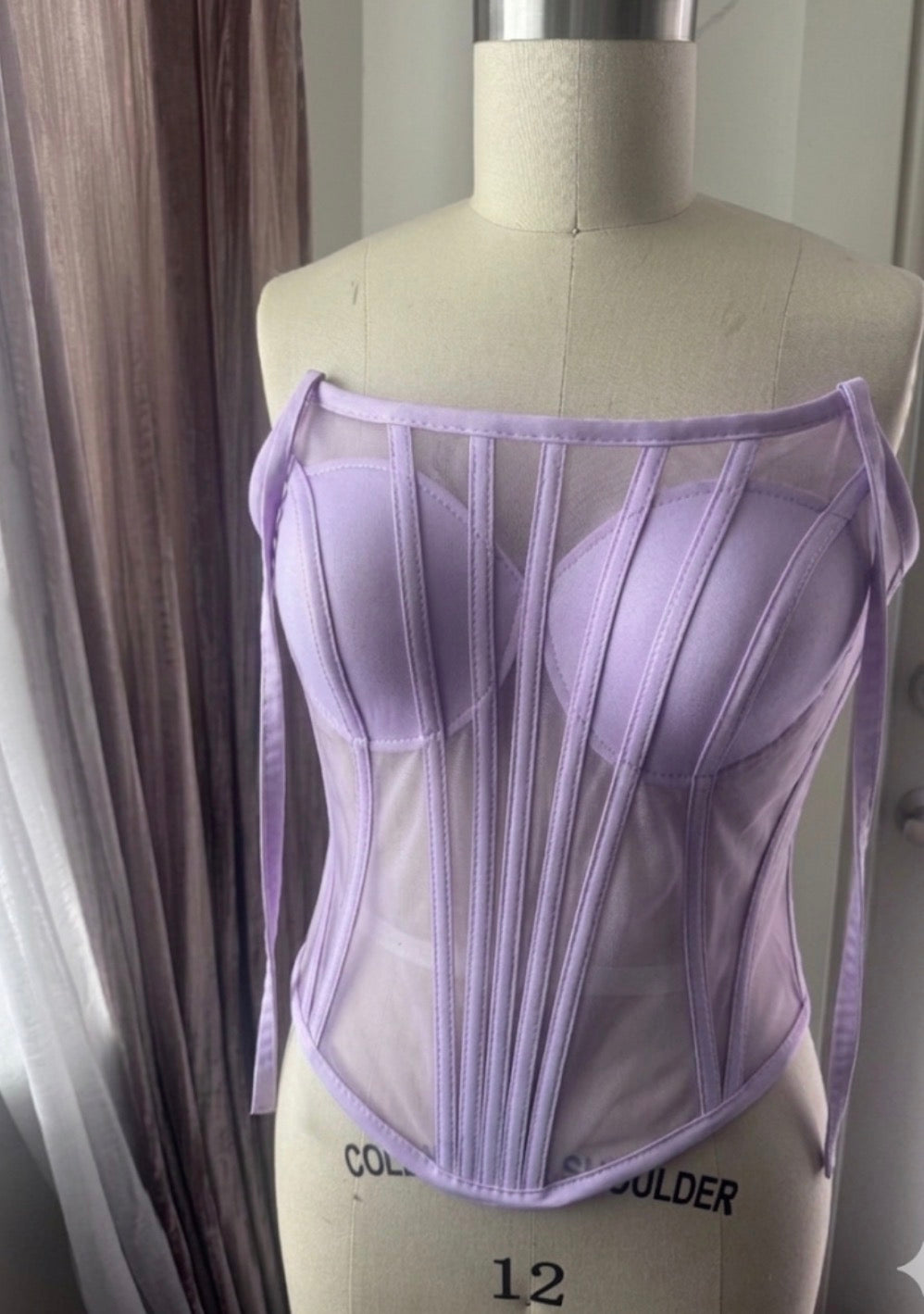 “Lavender" U Shaped Corset