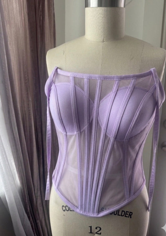 “Lavender" U Shaped Corset